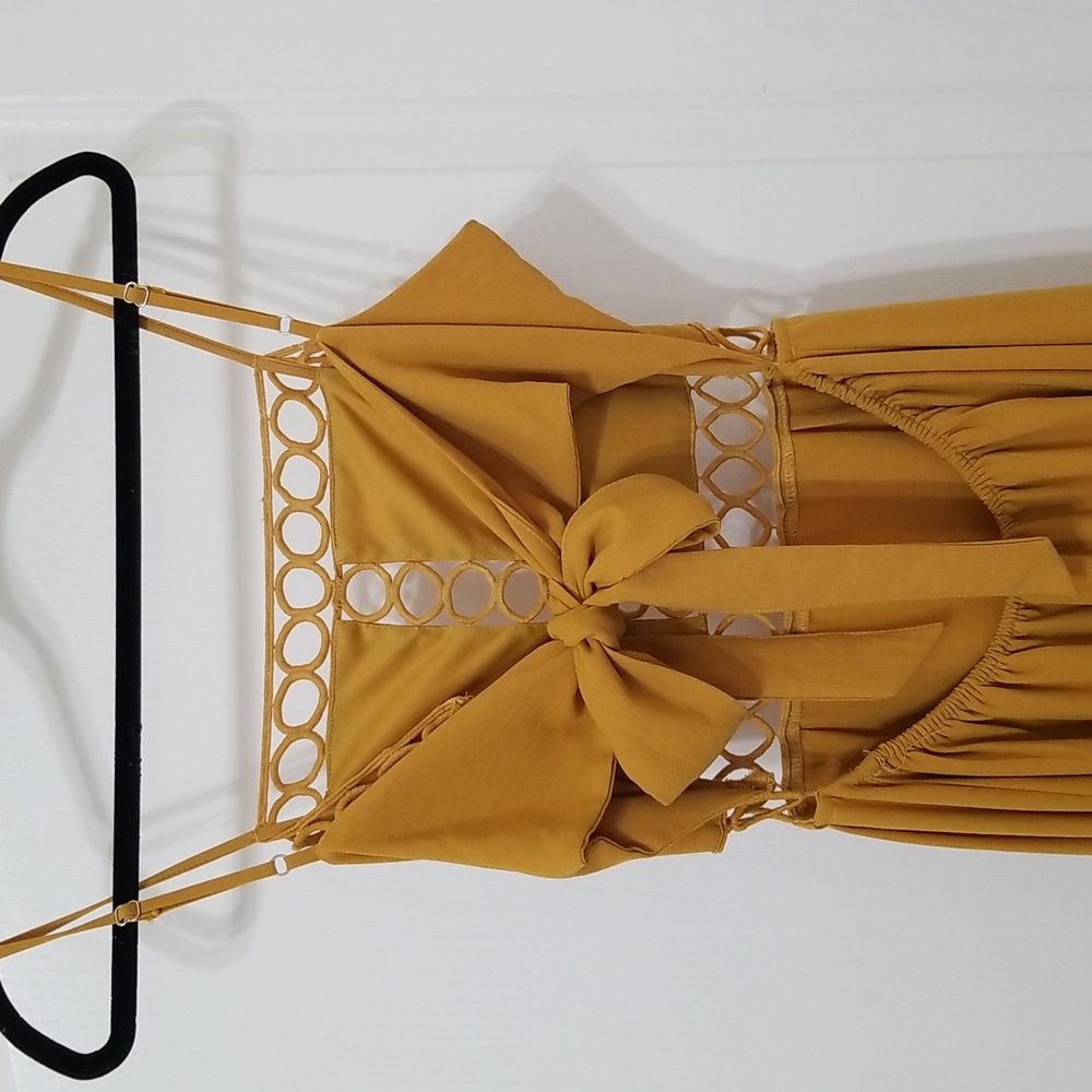 The Clothing Company Mustard Romper Maxi Dress Size M - Picture 3 of 13